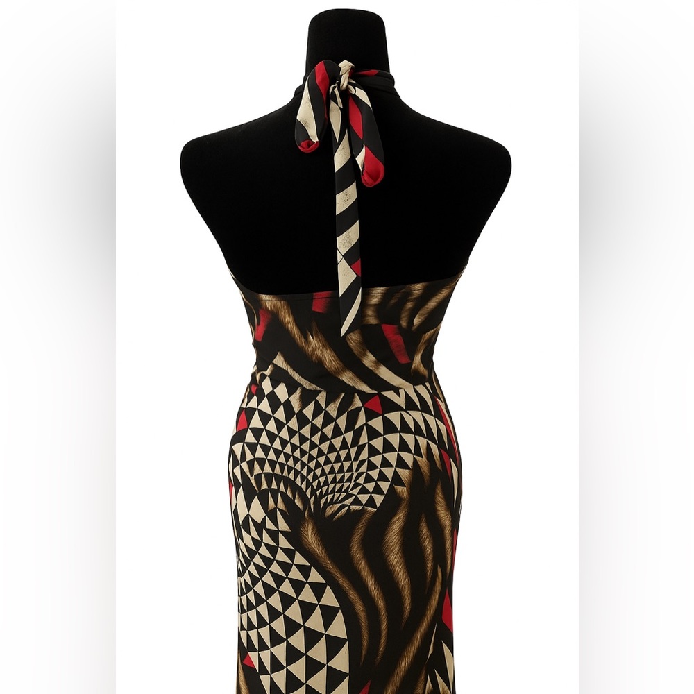 “Beware!” African Print Maxi Dress - Picture 2 of 3